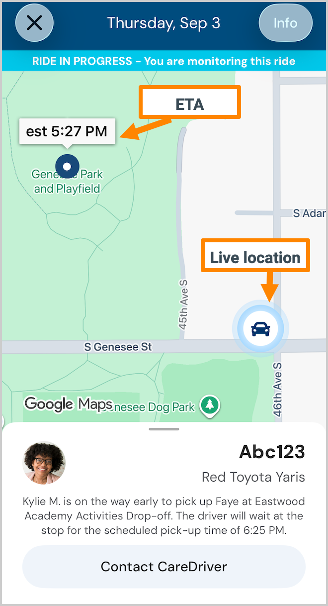 eta and live location monitoring ride in app caregiver.png