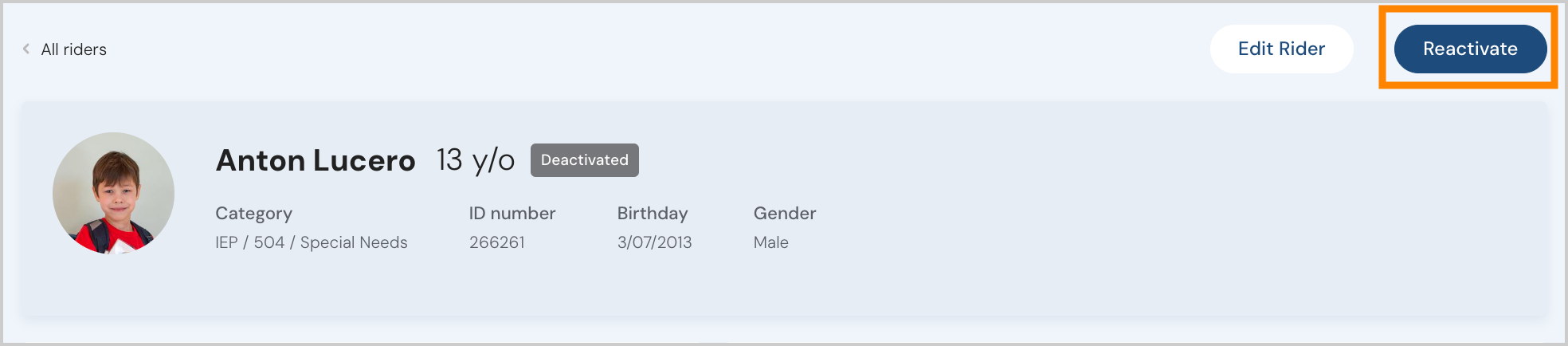 reactivate a deactivated rider rideiq.png