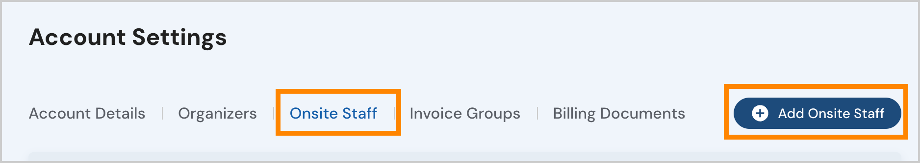 add onsite staff button account settings.png